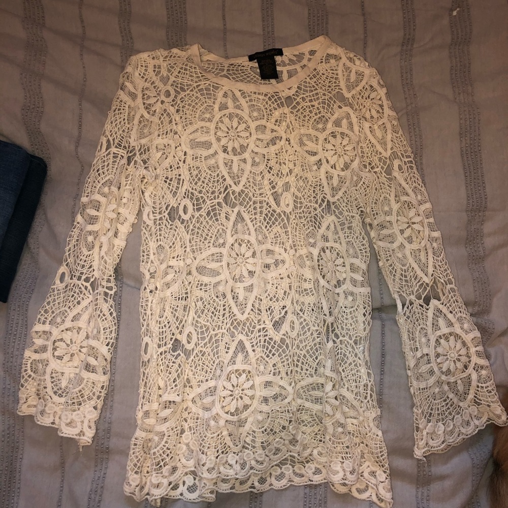 Lace bikini coverup